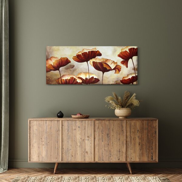 Slika crvenog cvijeća (120x50 cm)