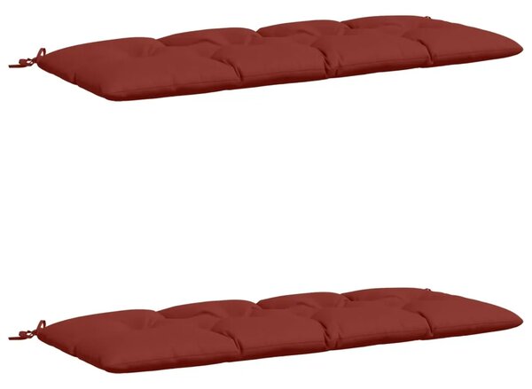 Jastučići za klupe VIANEN 2 kom. 100% poliester Crvena - Crvena 150 x 60 x 12 cm