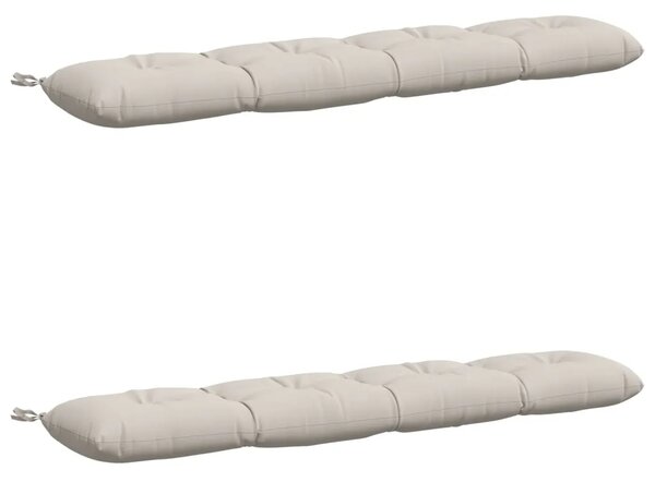 Jastučići za klupe VIANEN 2 kom. 100% poliester Bijela - Bijela 160 x 30 x 12 cm