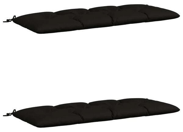 Jastučići za klupe VIANEN 2 kom. 100% poliester Crna - Crna 150 x 60 x 12 cm