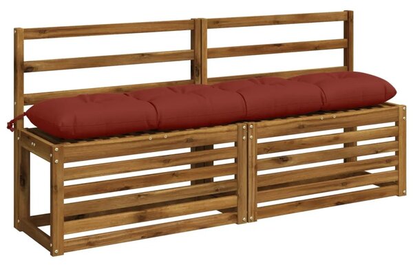 Jastučići za klupe VIANEN 2 kom. 100% poliester Crvena - Crvena 140 x 30 x 12 cm