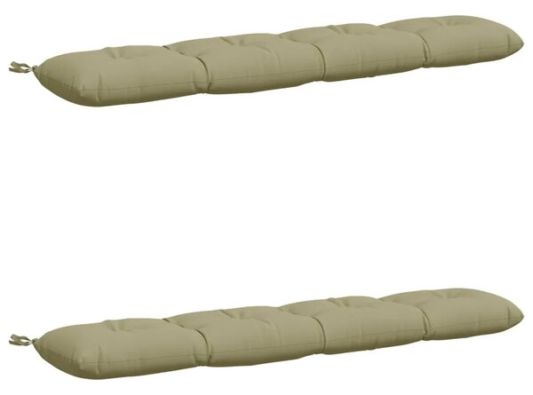 Jastučići za klupe VIANEN 2 kom. 100% poliester Svijetlo zelena - Svijetlo zelena 140 x 30 x 12 cm