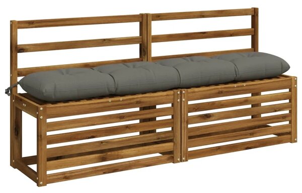 Jastučići za klupe VIANEN 2 kom. 100% poliester Siva - Siva 140 x 30 x 12 cm