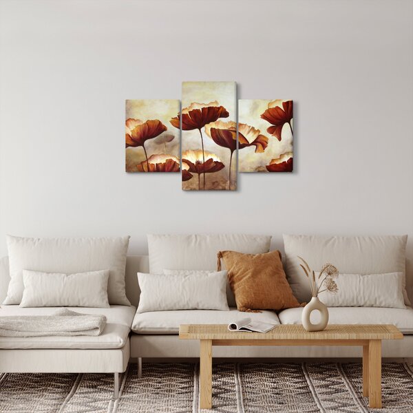Slika crvenog cvijeća (90x60 cm)