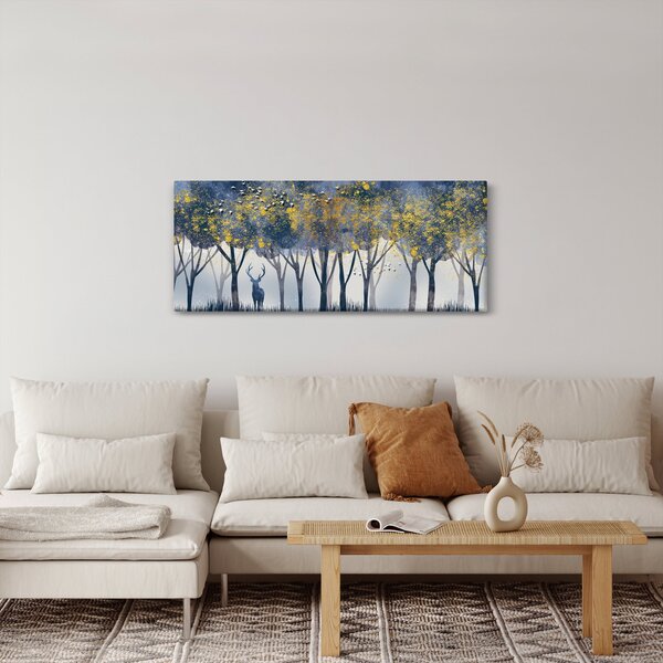 Slika jelena u šumi (120x50 cm)