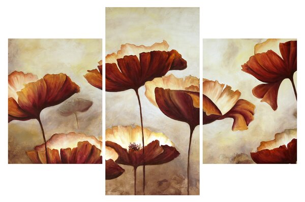 Slika crvenog cvijeća (90x60 cm)