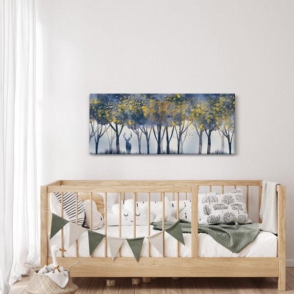 Slika jelena u šumi (120x50 cm)