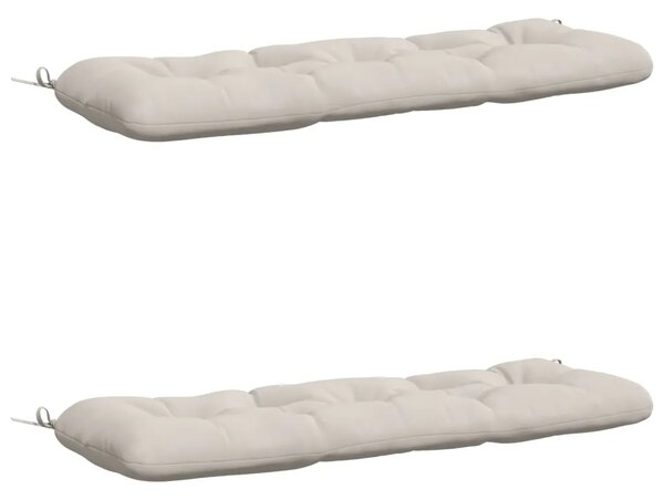 Jastučići za klupe VIANEN 2 kom. 100% poliester Bijela - Bijela 100 x 40 x 12 cm