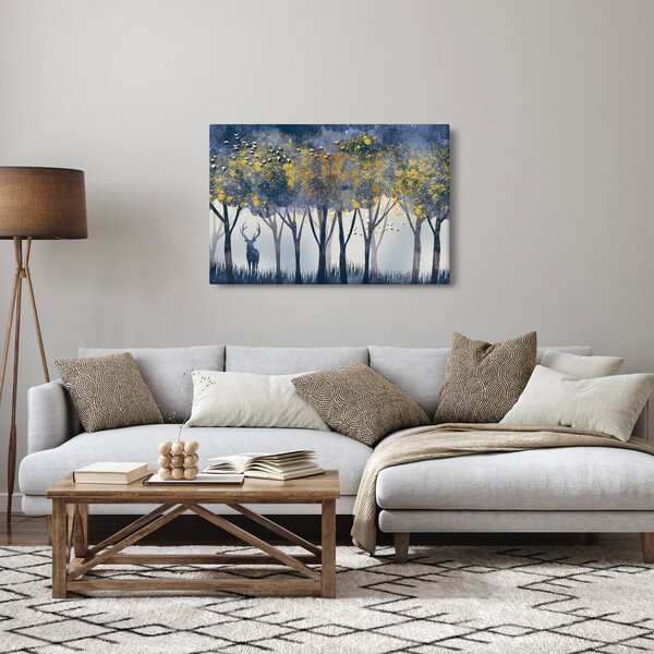 Slika jelena u šumi (90x60 cm)