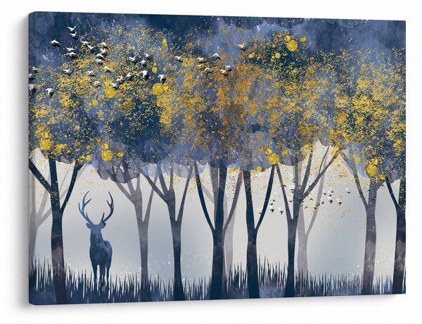 Slika jelena u šumi (70x50 cm)