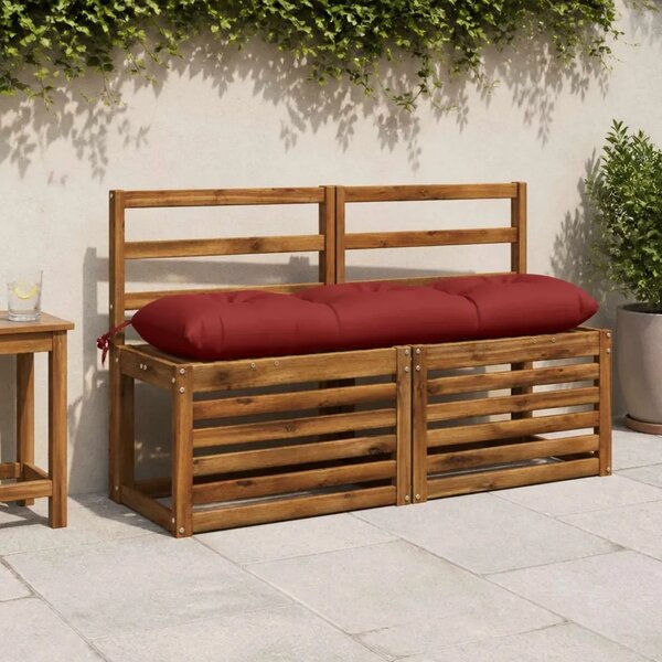 Jastučići za klupe VIANEN 2 kom. 100% poliester Crvena - Crvena 120 x 30 x 12 cm