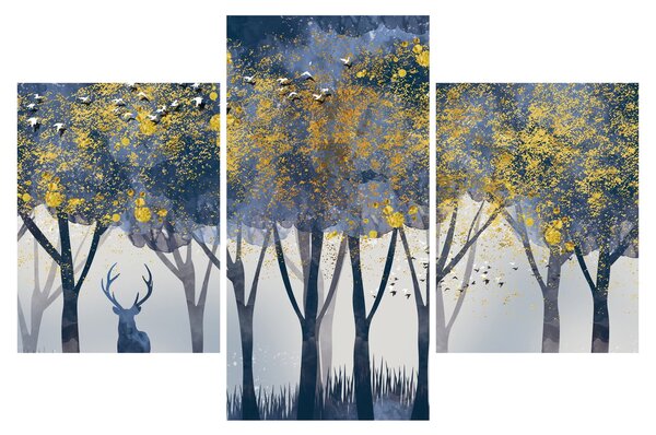 Slika jelena u šumi (90x60 cm)