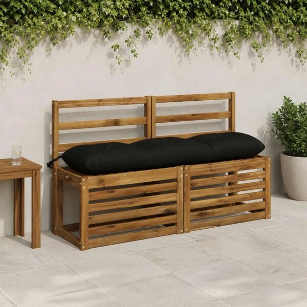 Jastučići za klupe VIANEN 2 kom. 100% poliester Crna - Crna 110 x 30 x 12 cm
