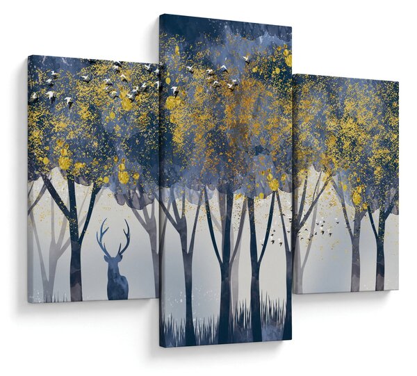 Slika jelena u šumi (90x60 cm)