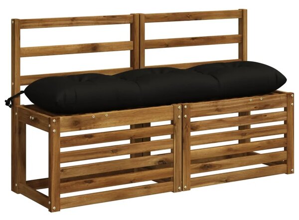Jastučići za klupe VIANEN 2 kom. 100% poliester Crna - Crna 110 x 30 x 12 cm
