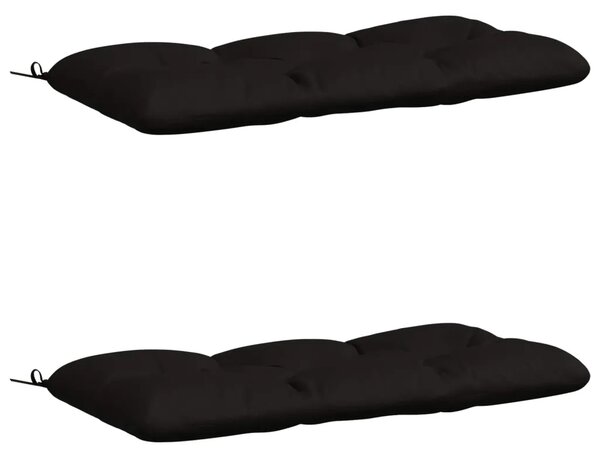 Jastučići za klupe VIANEN 2 kom. 100% poliester Crna - Crna 100 x 60 x 12 cm