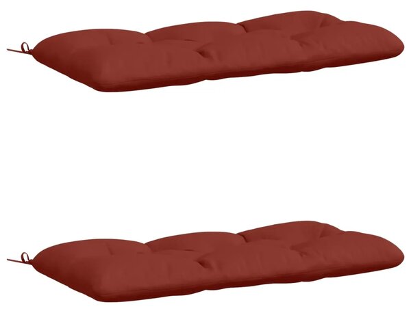 Jastučići za klupe VIANEN 2 kom. 100% poliester Crvena - Crvena 110 x 60 x 12 cm
