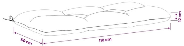 Jastučić za klupu VIANEN 100% poliester Svijetlo zelena - Svijetlo zelena 110 x 50 x 12 cm