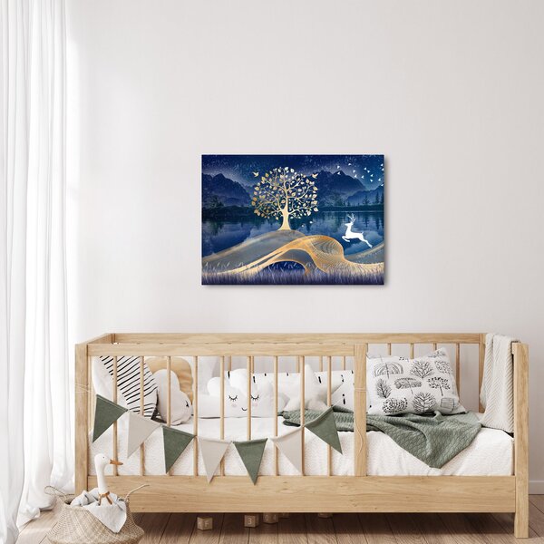Slika jelena na punom mjesecu (70x50 cm)