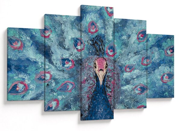 Slika naslikanog pauna (150x105 cm)