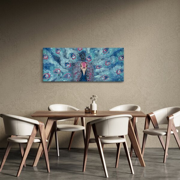 Slika naslikanog pauna (120x50 cm)