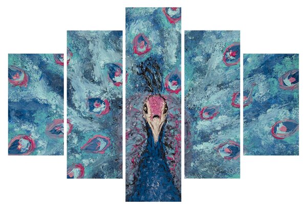 Slika naslikanog pauna (150x105 cm)