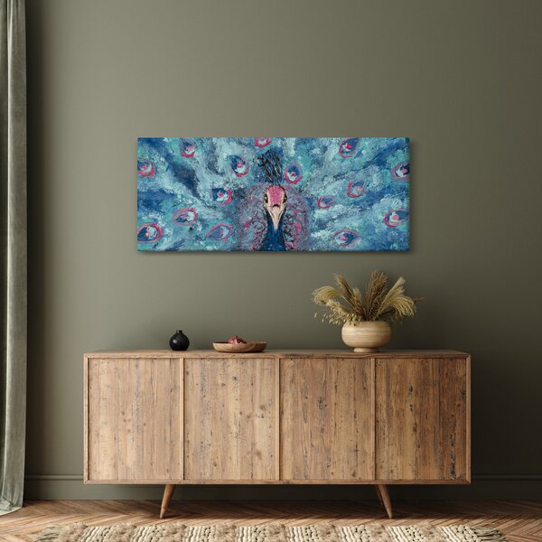 Slika naslikanog pauna (120x50 cm)