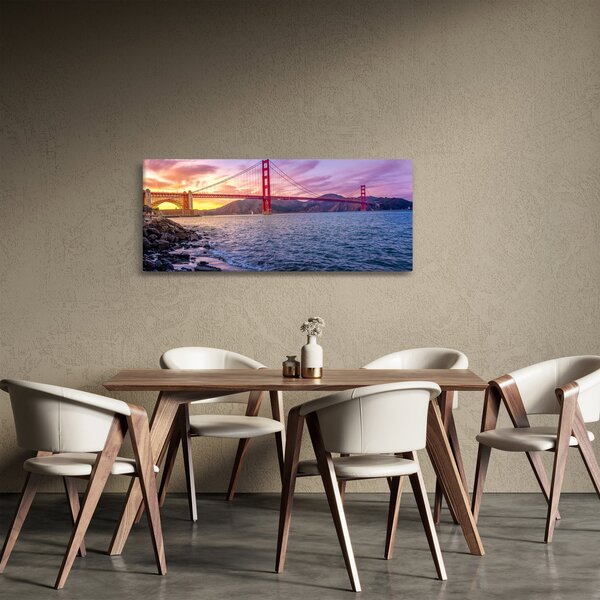Slika mosta sa zalaskom sunca (120x50 cm)