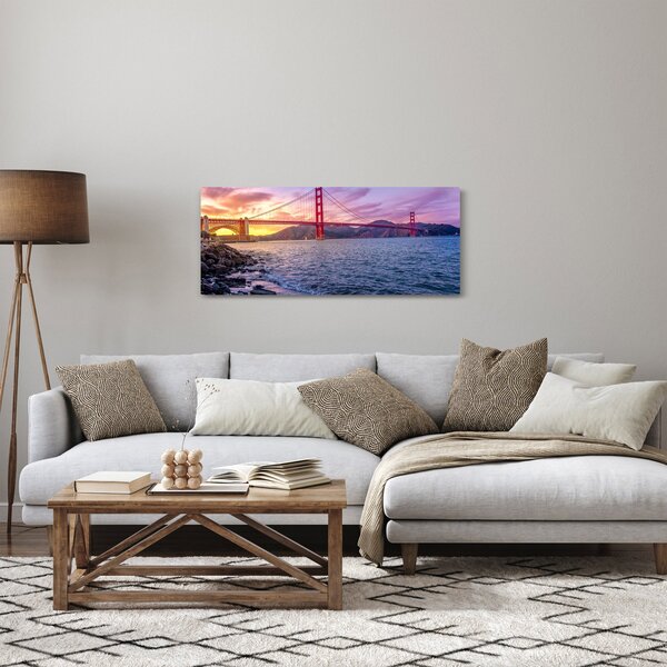 Slika mosta sa zalaskom sunca (120x50 cm)