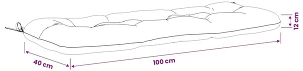 Jastučić za klupu VIANEN 100% poliester Svijetlo zelena - Svijetlo zelena 100 x 40 x 12 cm