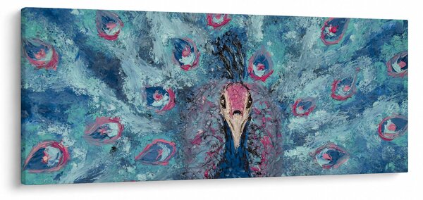 Slika naslikanog pauna (120x50 cm)