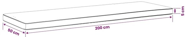 Jastučići za klupe - 2 dijela VUGHT 2 kom. 100% poliester - Bijela (melange) 200 x 50 cm 2