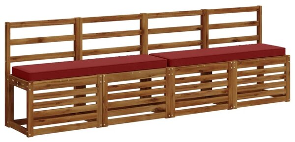 Jastučići za klupe - 2 dijela VUGHT 2 kom. 100% poliester - Burgundac (poliester) 120 x 30 cm 2