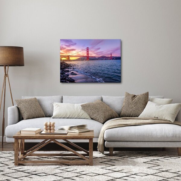 Slika mosta sa zalaskom sunca (70x50 cm)