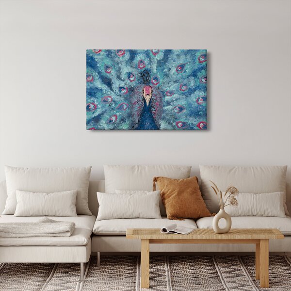 Slika naslikanog pauna (90x60 cm)