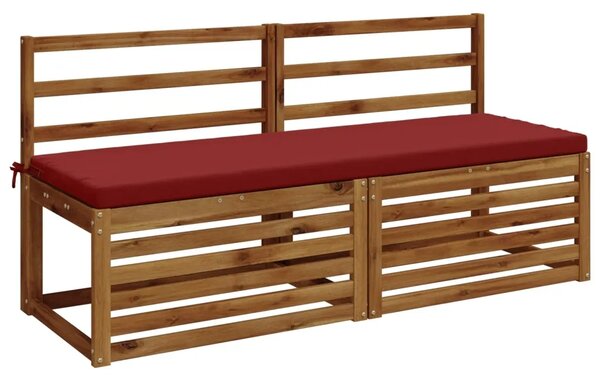 Jastučić za klupu SOEST 100% poliester Vinska crvena - boja crnog vina 140 x 50 x 5 cm Poliester