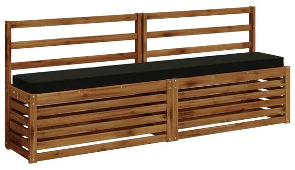 Jastučići za klupe - 2 dijela VUGHT 2 kom. 100% poliester Crna - Crna (poliester) 170 x 30 cm 2