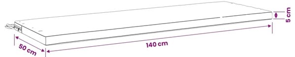 Jastučić za klupu SOEST 100% poliester Kraljevsko plava - Kraljevski plava 140 x 50 x 5 cm Poliester