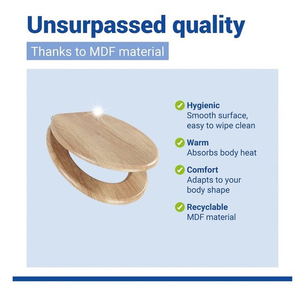 WC daska s automatskim zatvaranjem 37 x 43 cm Oak – Wenko