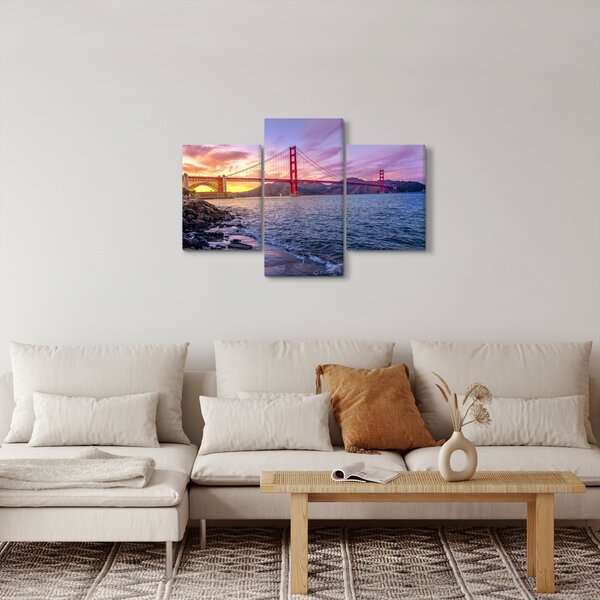 Slika mosta sa zalaskom sunca (90x60 cm)
