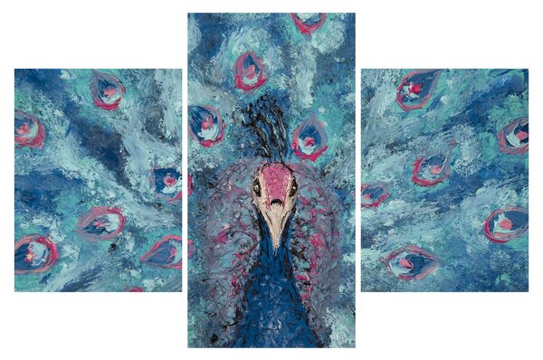 Slika naslikanog pauna (90x60 cm)
