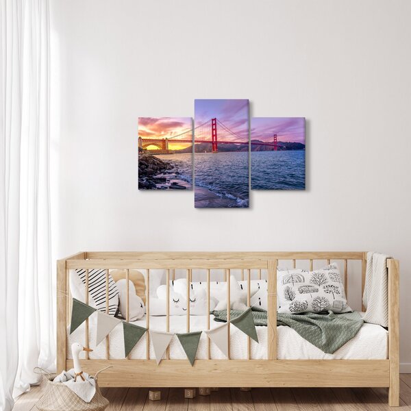 Slika mosta sa zalaskom sunca (90x60 cm)