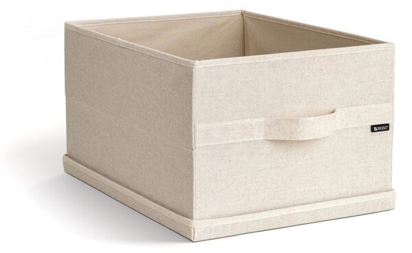 Bež tekstilna kutija za pohranu s poklopcem 36x46x25 cm Soft Storage Large – Bigso