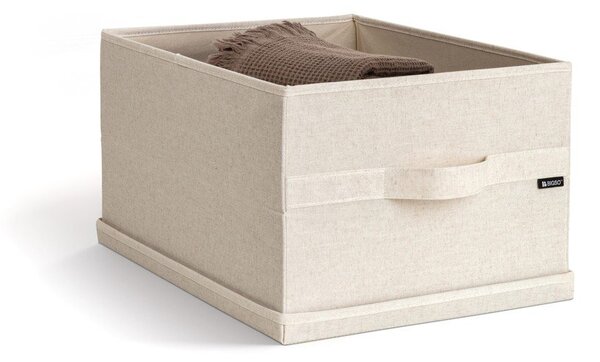 Bež tekstilna kutija za pohranu s poklopcem 36x46x25 cm Soft Storage Large – Bigso
