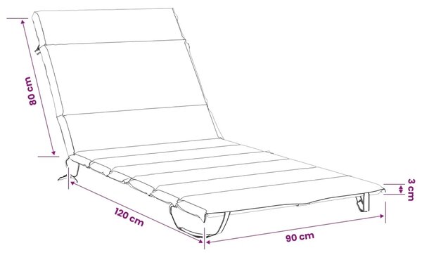 Jastučić za ležaljku GEMERT 100% poliester Antracit - Antracit 200 x 90 x 3 cm Poliester