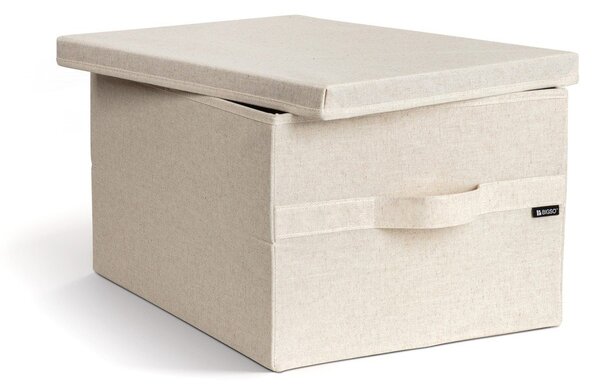 Bež tekstilna kutija za pohranu s poklopcem 36x46x25 cm Soft Storage Large – Bigso