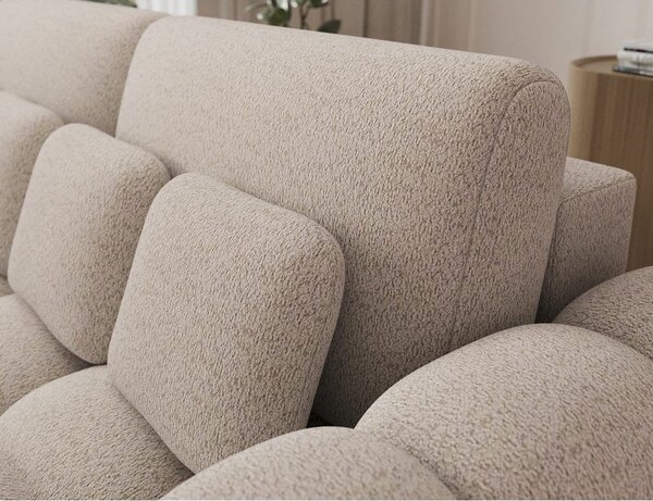 Bež sklopiva sofa od bouclé tkanine 256 cm Cotonn – ELTAP
