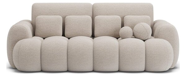 Bež sklopiva sofa od bouclé tkanine 256 cm Cotonn – ELTAP