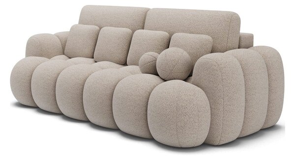 Bež sklopiva sofa od bouclé tkanine 256 cm Cotonn – ELTAP