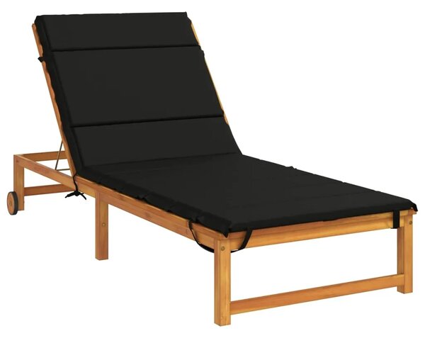 Jastučić za ležaljku GEMERT 100% poliester Crna 200 x 70 x 3 cm - Crna 200 x 70 x 3 cm Melange